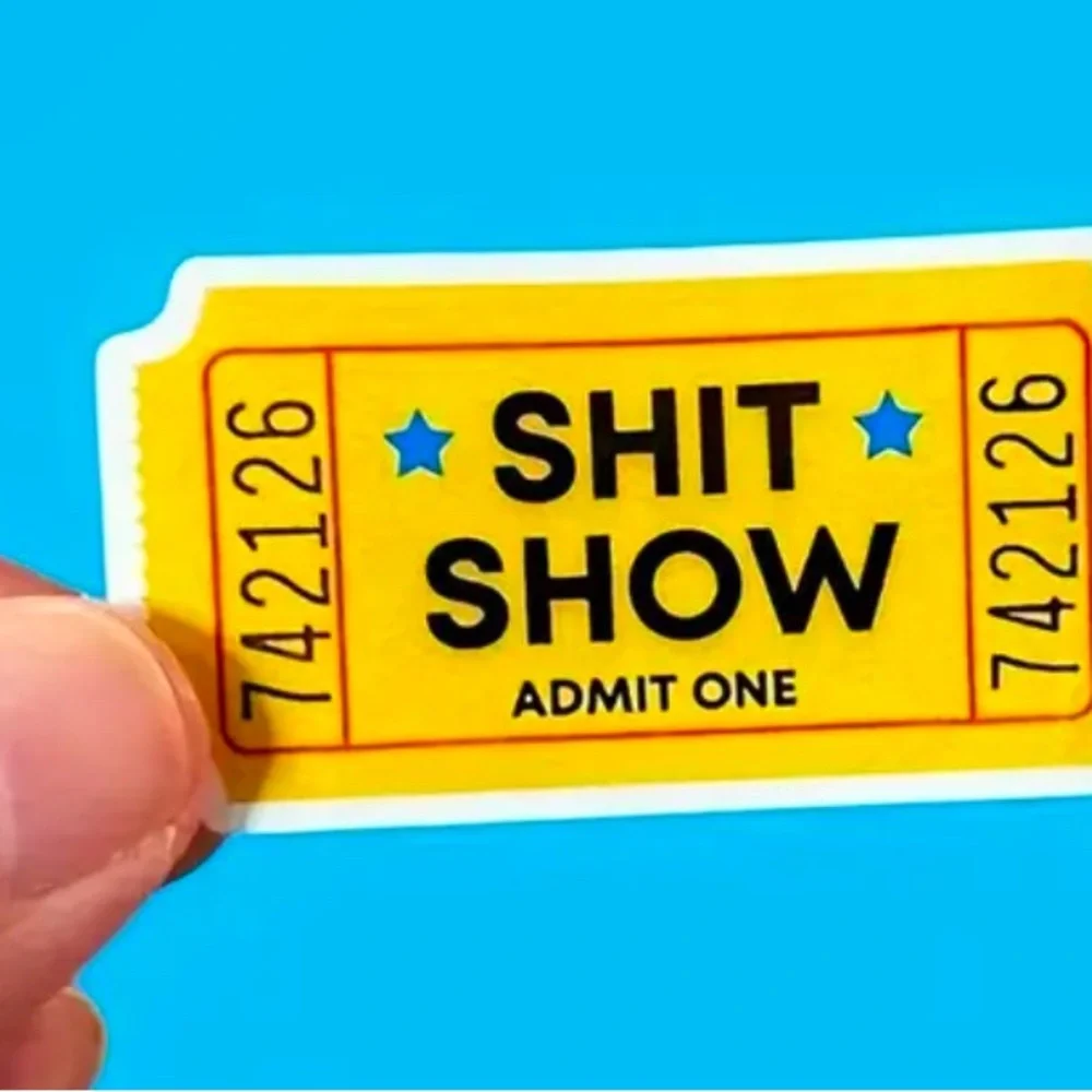 Novelty Decal Sticker Admit One Ticket funny graphic